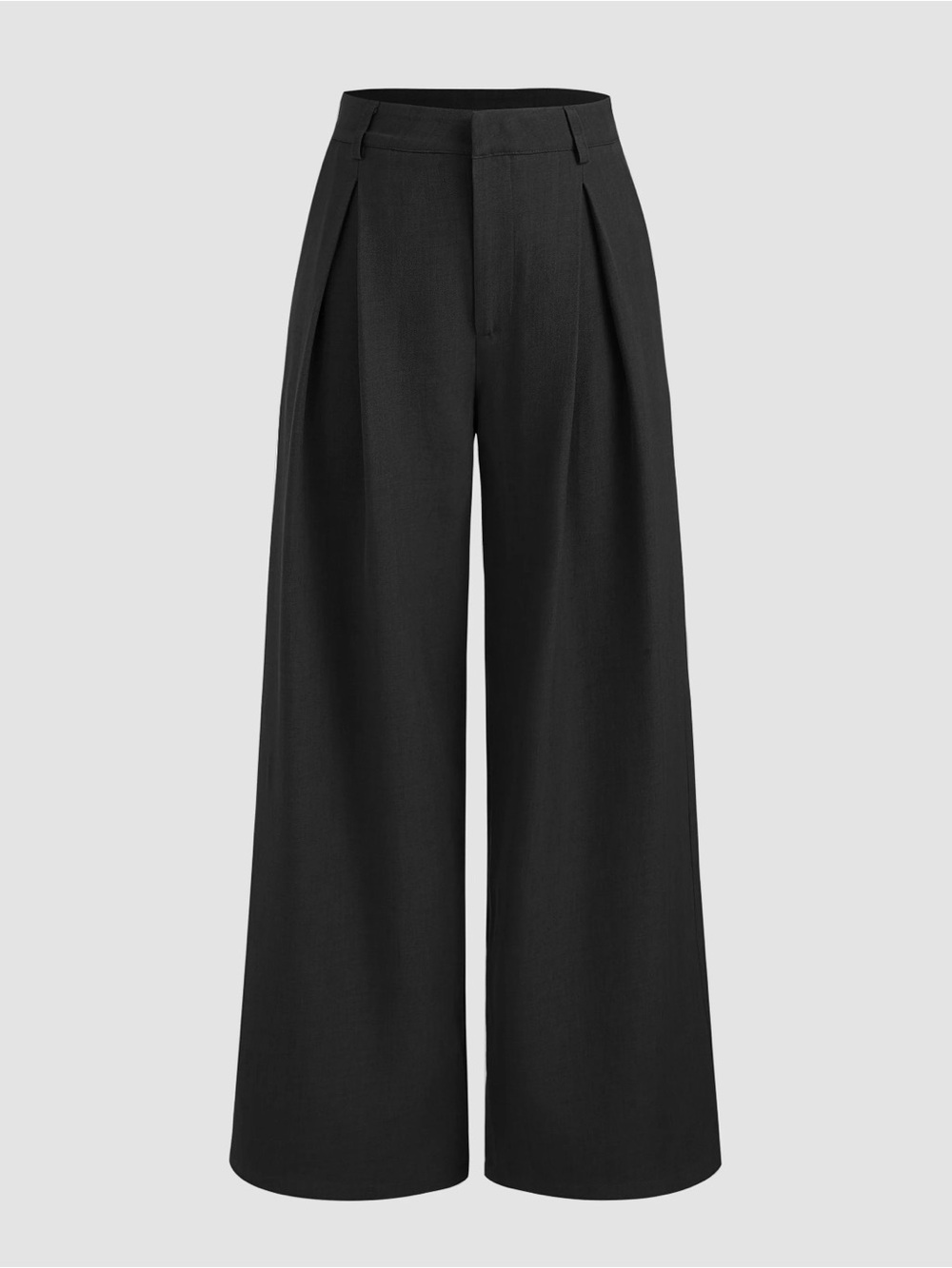 Wide Leg High Waisted Deep Green Trousers
